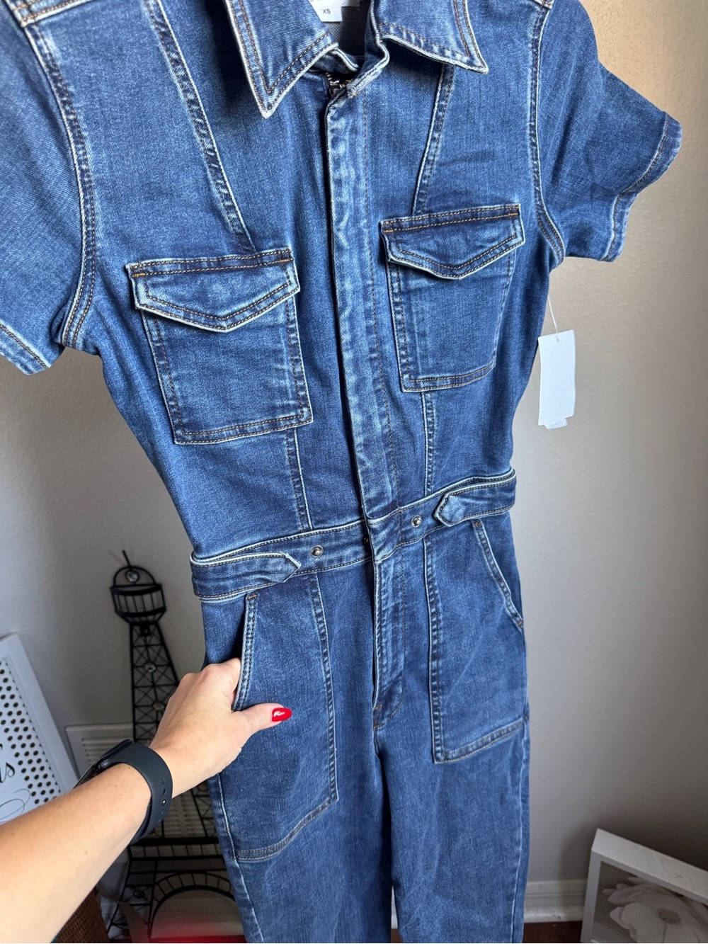 NWT Good American Fit For Success Denim Jumpsuit Sz XS - Picture 10 of 10